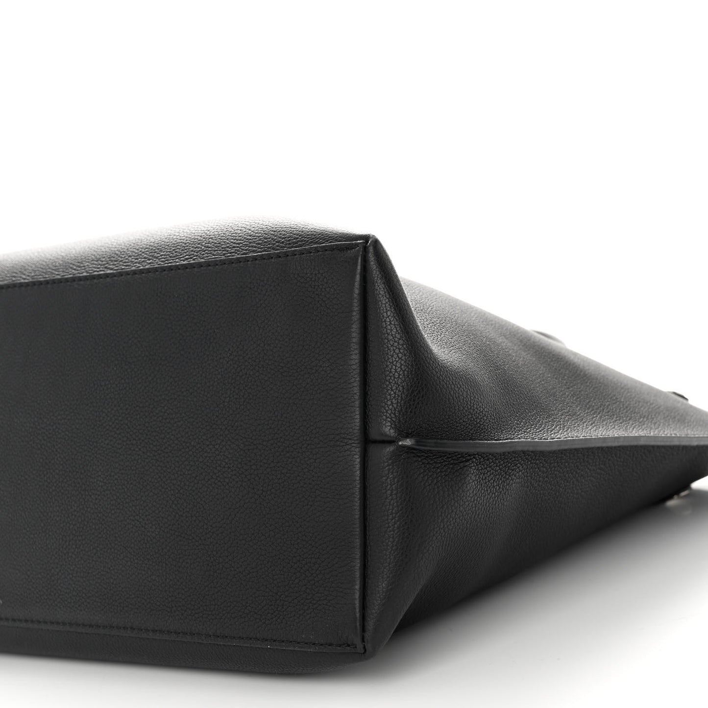 Calfskin Lockme Go Tote Black