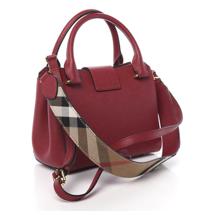 Burberry Soft Grain Calfskin Small Buckle Tote Parade Red 3 of 10