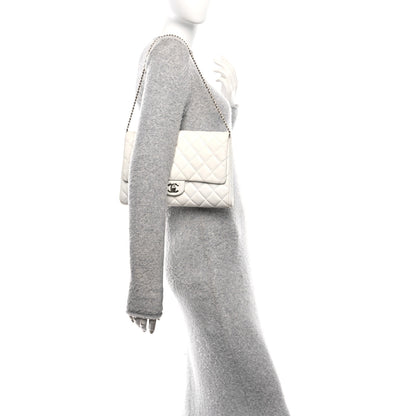 Chanel Caviar Quilted Clutch With Chain Flap White 2 of 10