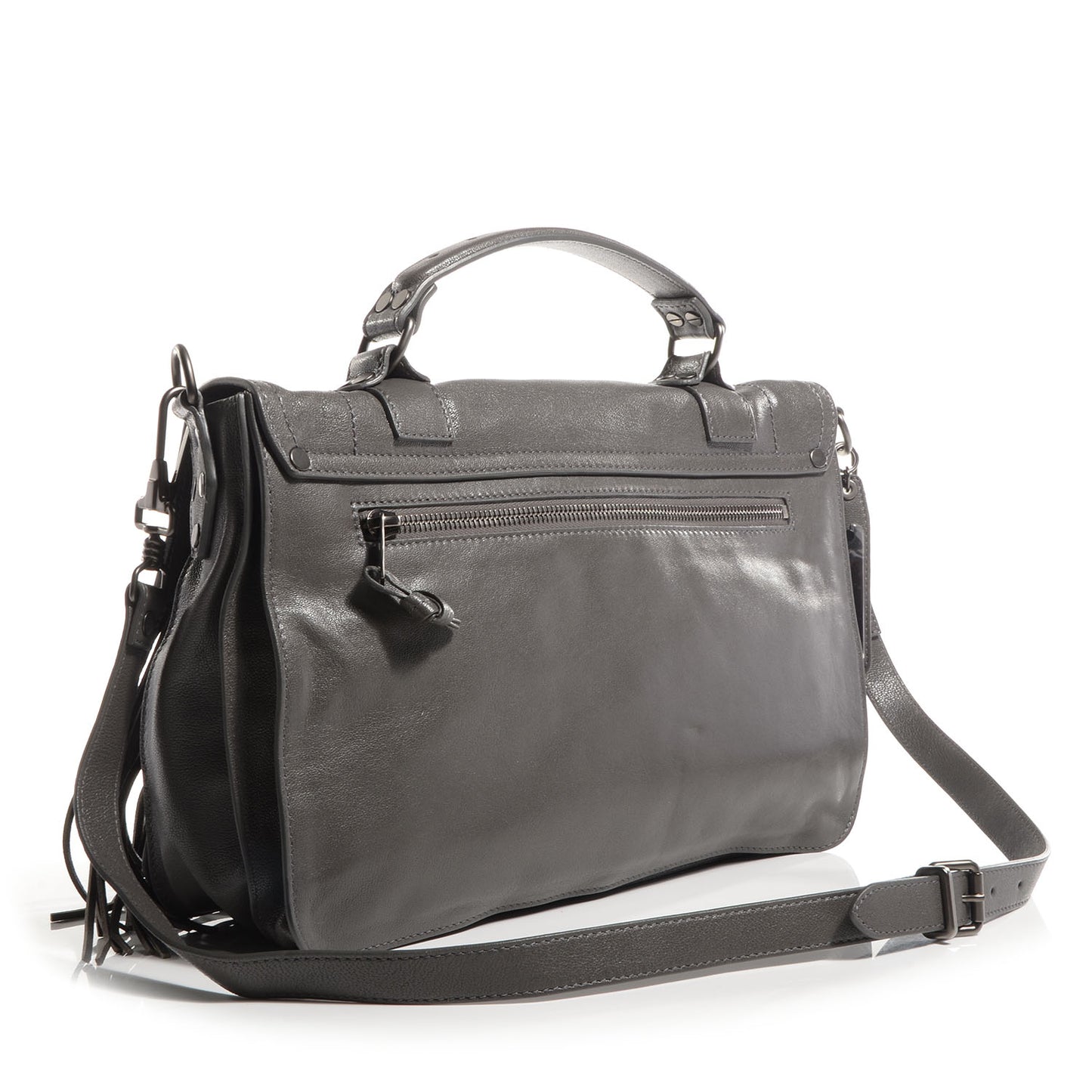 Lambskin PS1 Fringed Large Satchel London