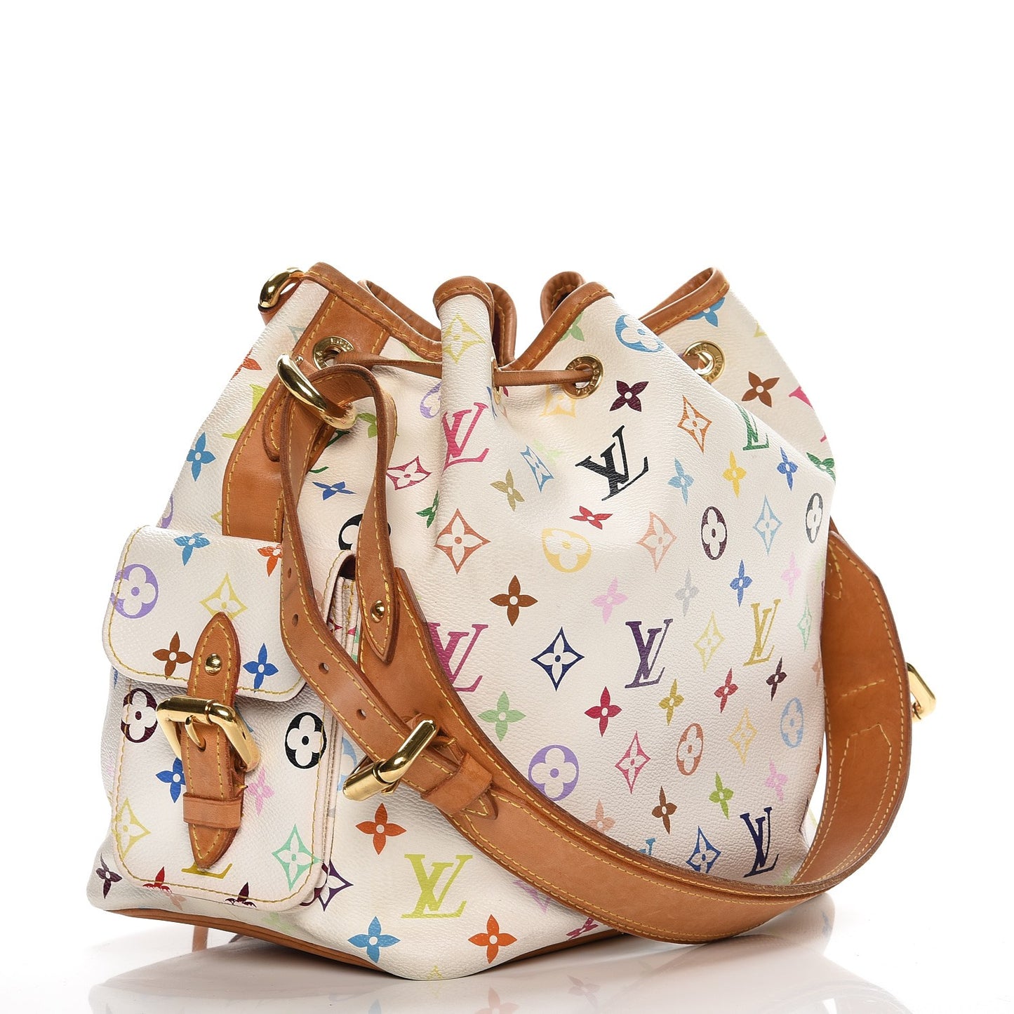 Monogram Multicolor Petit Noe White