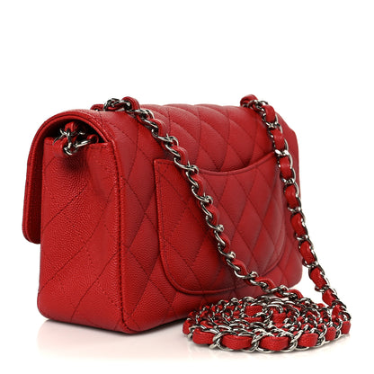Chanel Caviar Quilted Mini Rectangular Flap Red 3 of 11
