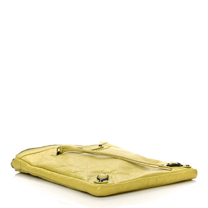 Balenciaga Agneau Classic Hardware Flat Crossbody Jaune Poussin 3 of 17
