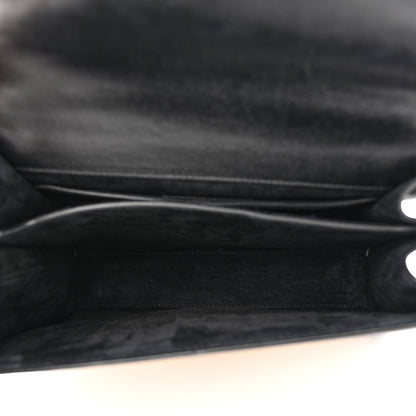 Saint Laurent Canvas Calfskin Medium Classic Monogram Cassandra Top Handle Natural Black 5 of 11