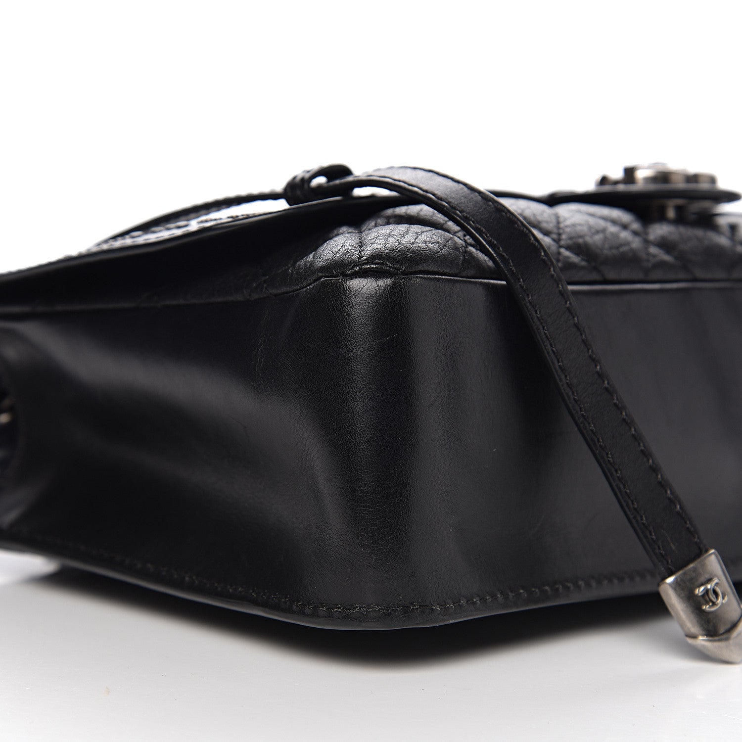 Chanel Studded Calfskin Lambskin Paris Dallas Flap Black 12 of 15