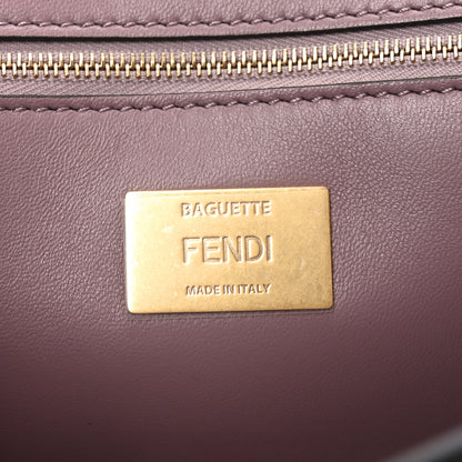 Fendi Nappa FF 1974 Embossed Baguette Dusty Mauve 6 of 10