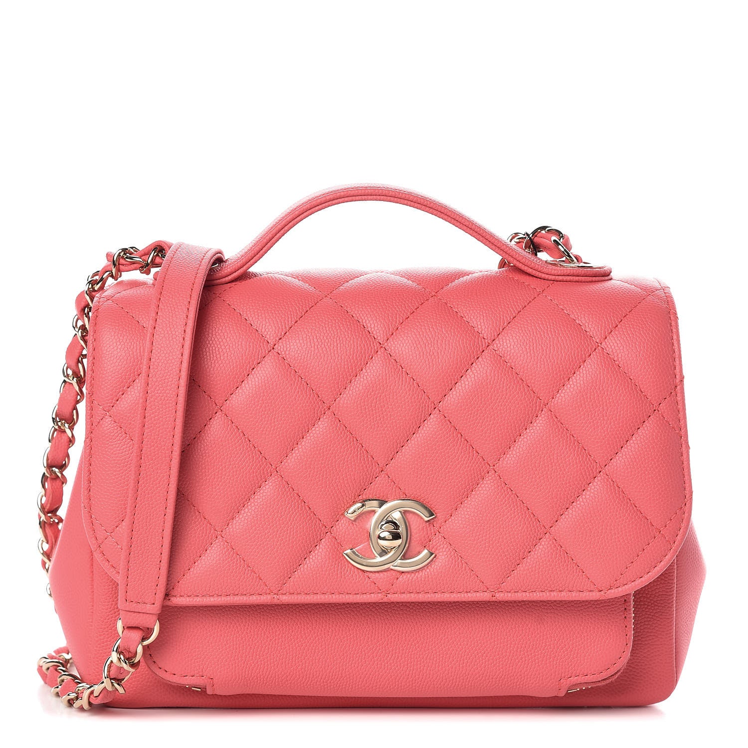 Chanel Caviar Quilted Medium Business Affinity Flap Pink 1 of 10