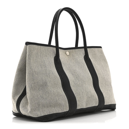 Hermes Toile Negonda Garden Party 36 MM Tote Black Ecru 3 of 11