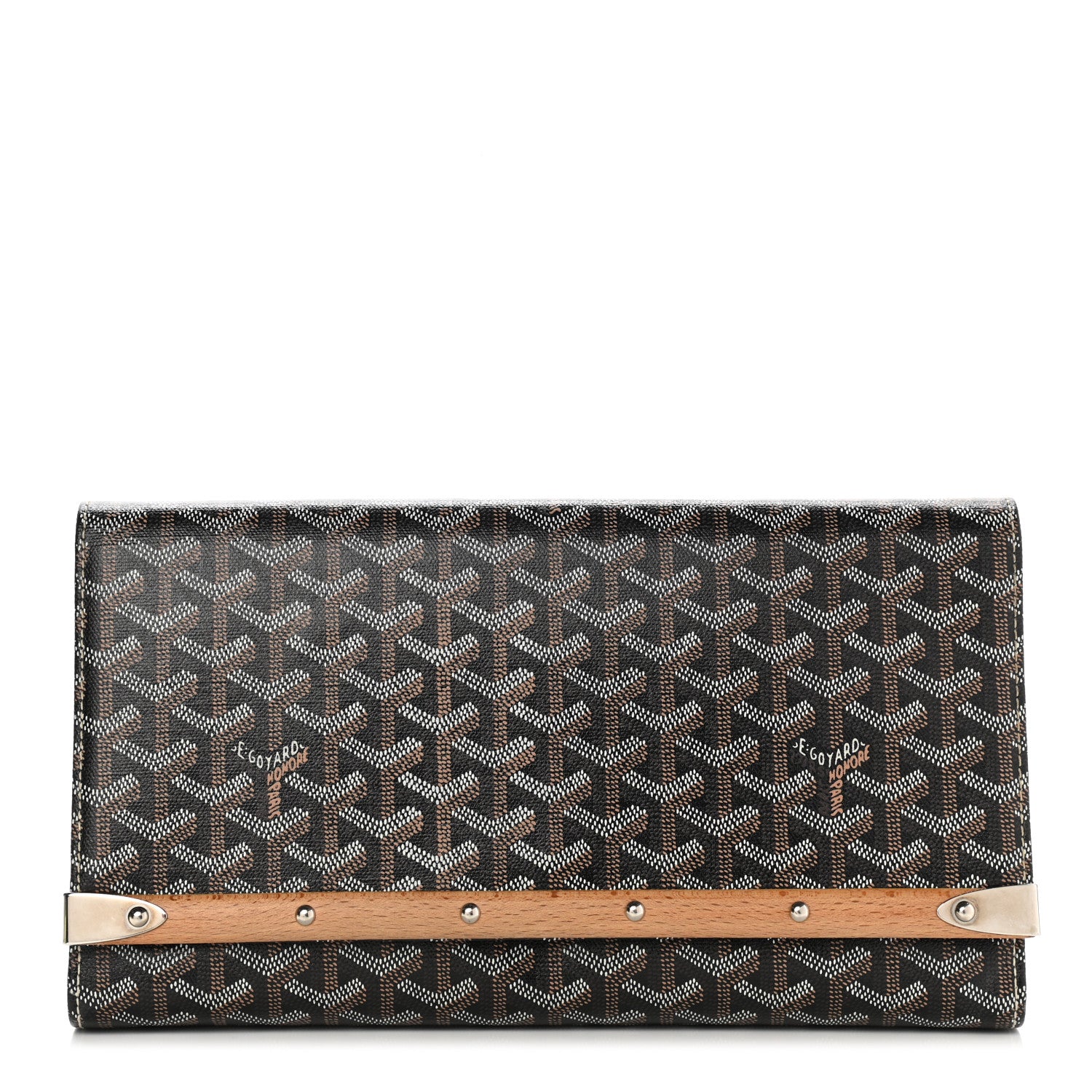 Goyard Goyardine Monte Carlo Bois Clutch Black 1 of 9