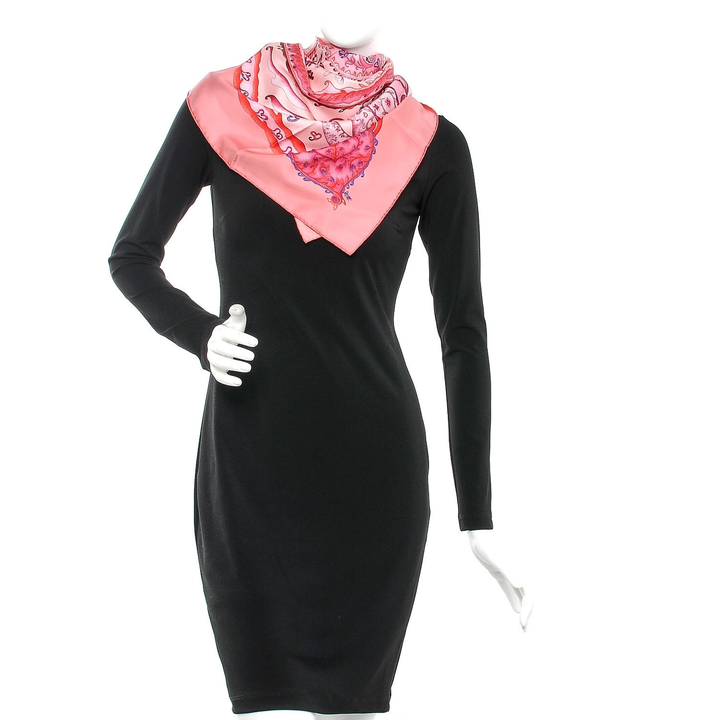 Silk De Tout Coeur Scarf 90 Vieux Rose Rose Pale Violine
