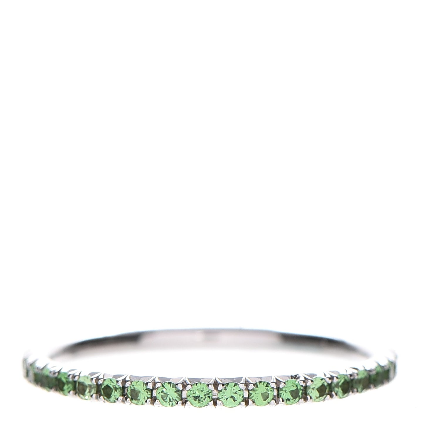 18K White Gold Tsavorite Metro Ring 4