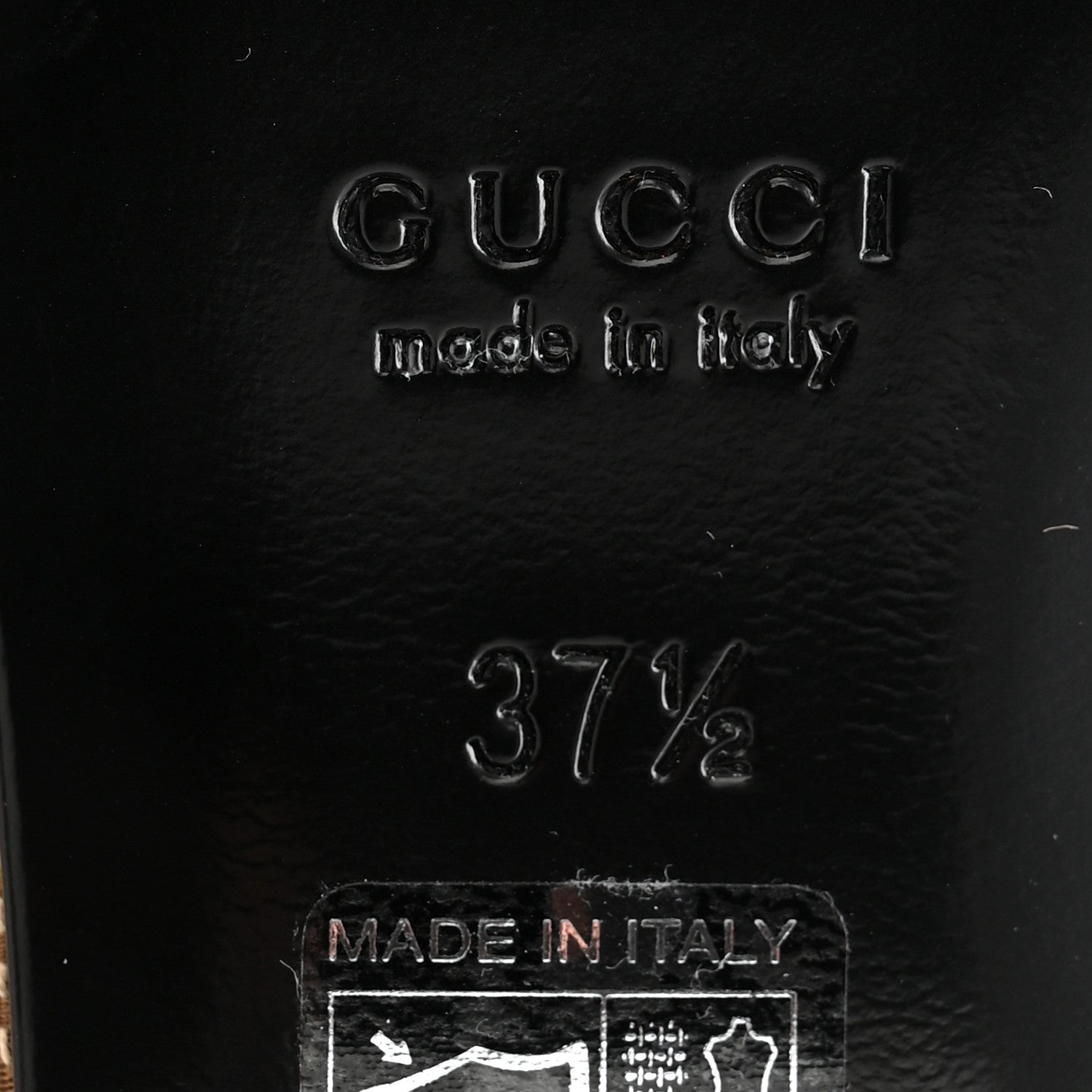Gucci Monogram Nappa Chalotte Horsebit Ankle Strap 75mm Flatform Sandals 37.5 Beige Ebony 7 of 9