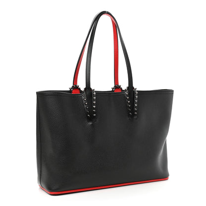 Christian Louboutin Calfskin Spikes Small East West Cabata Tote Black 4 of 12
