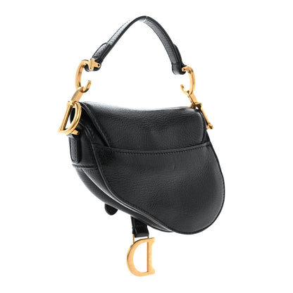 Christian Dior Goatskin Micro Saddle Bag Black 3 of 10