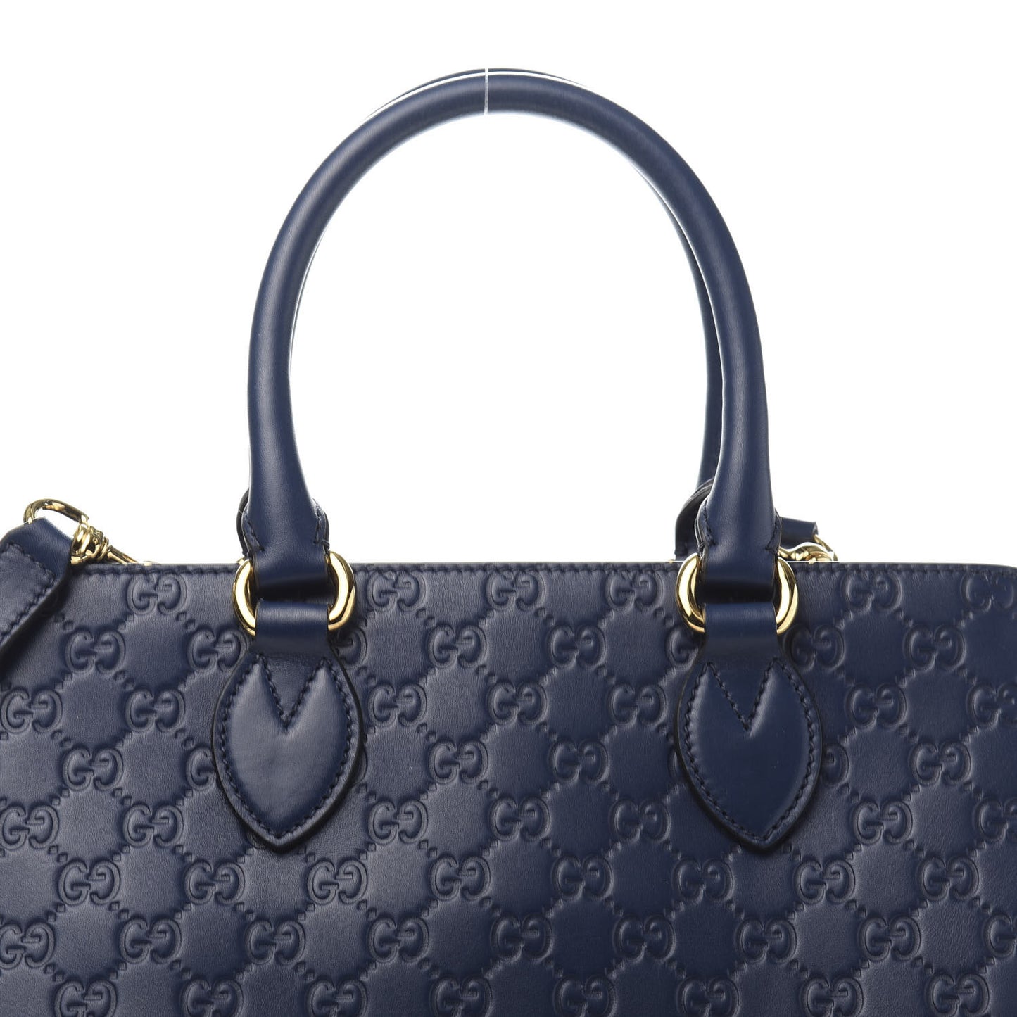 Soft Guccissima Signature Top Handle Tote Bag Blue Agata
