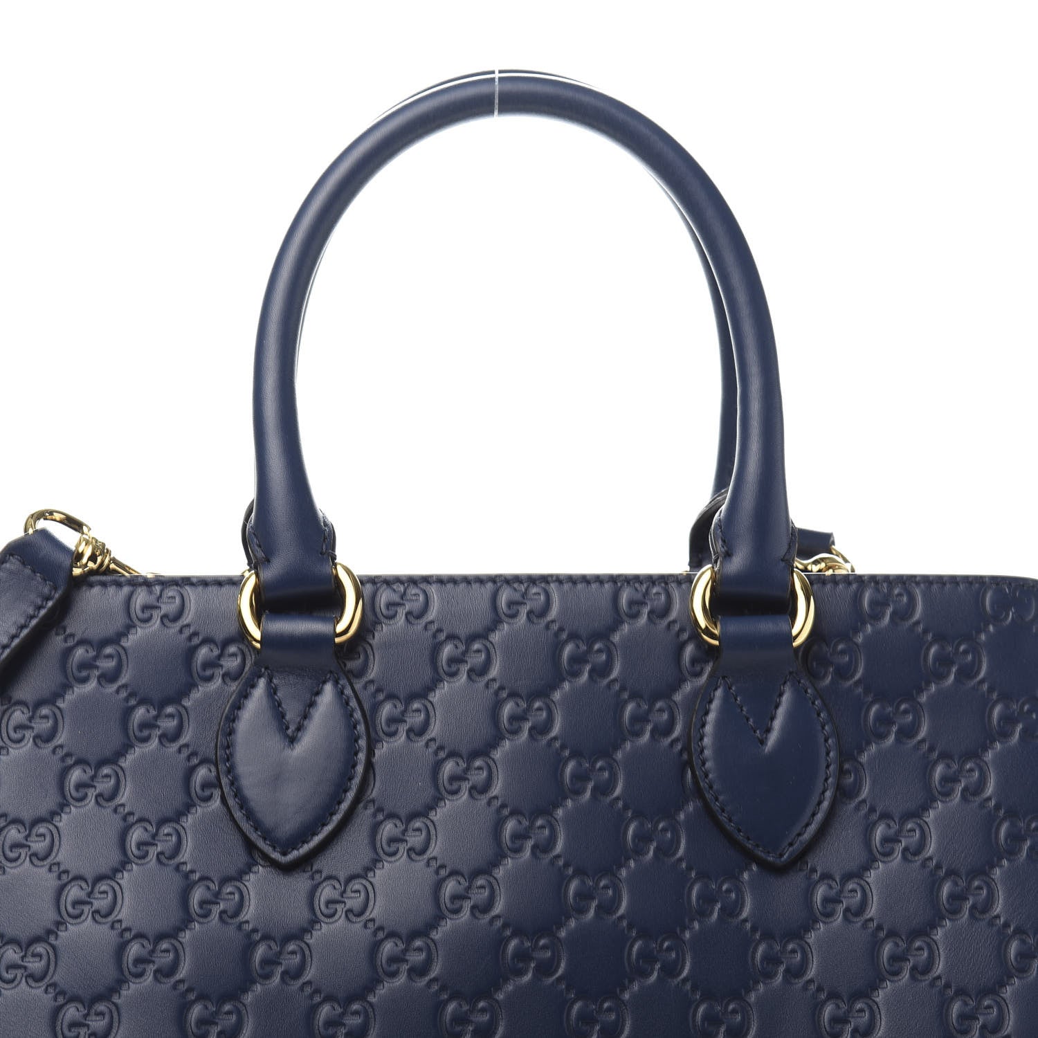 Gucci Soft Guccissima Signature Top Handle Tote Bag Blue Agata 11 of 11
