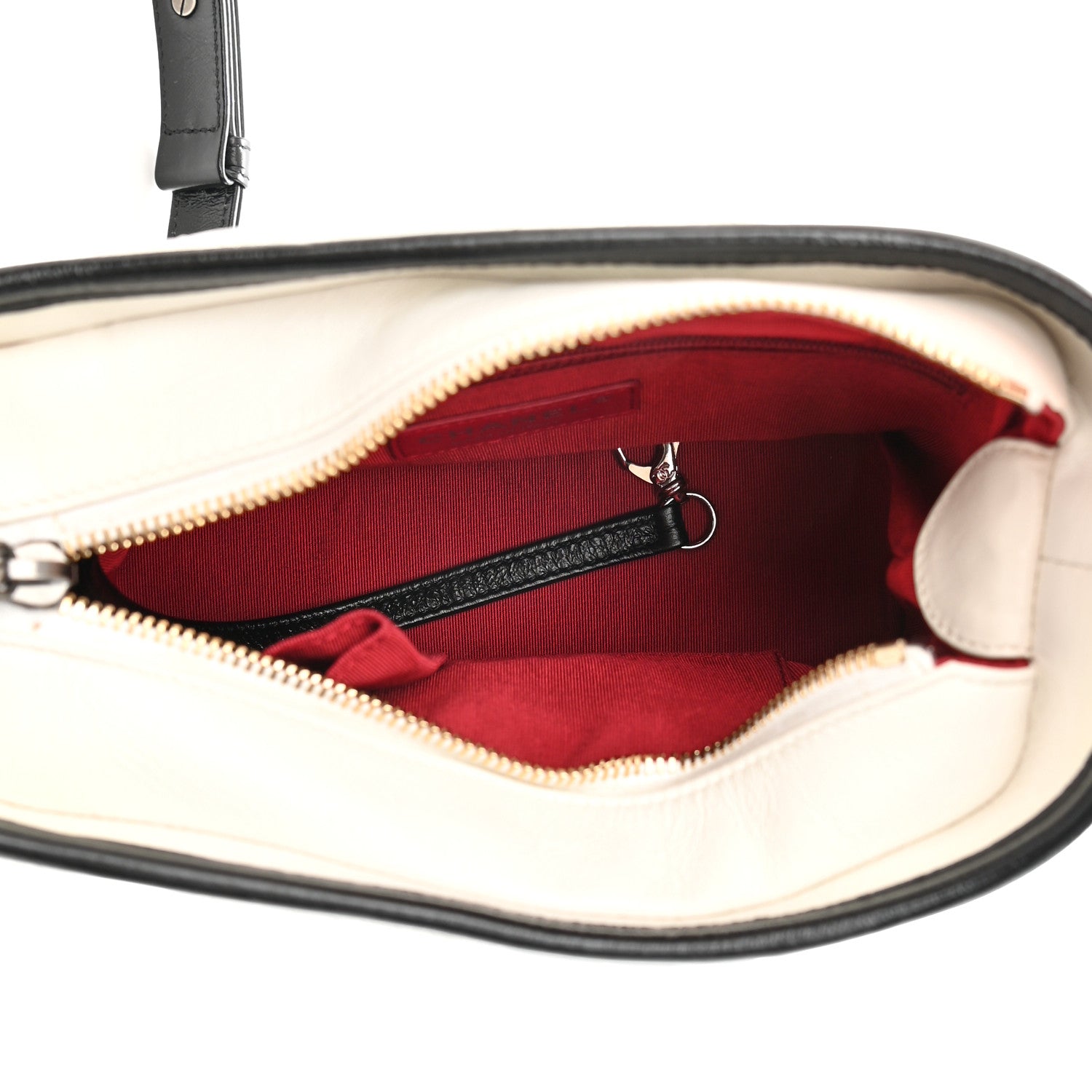 Chanel Aged Calfskin Quilted Small Gabrielle Hobo Black White 5 of 19