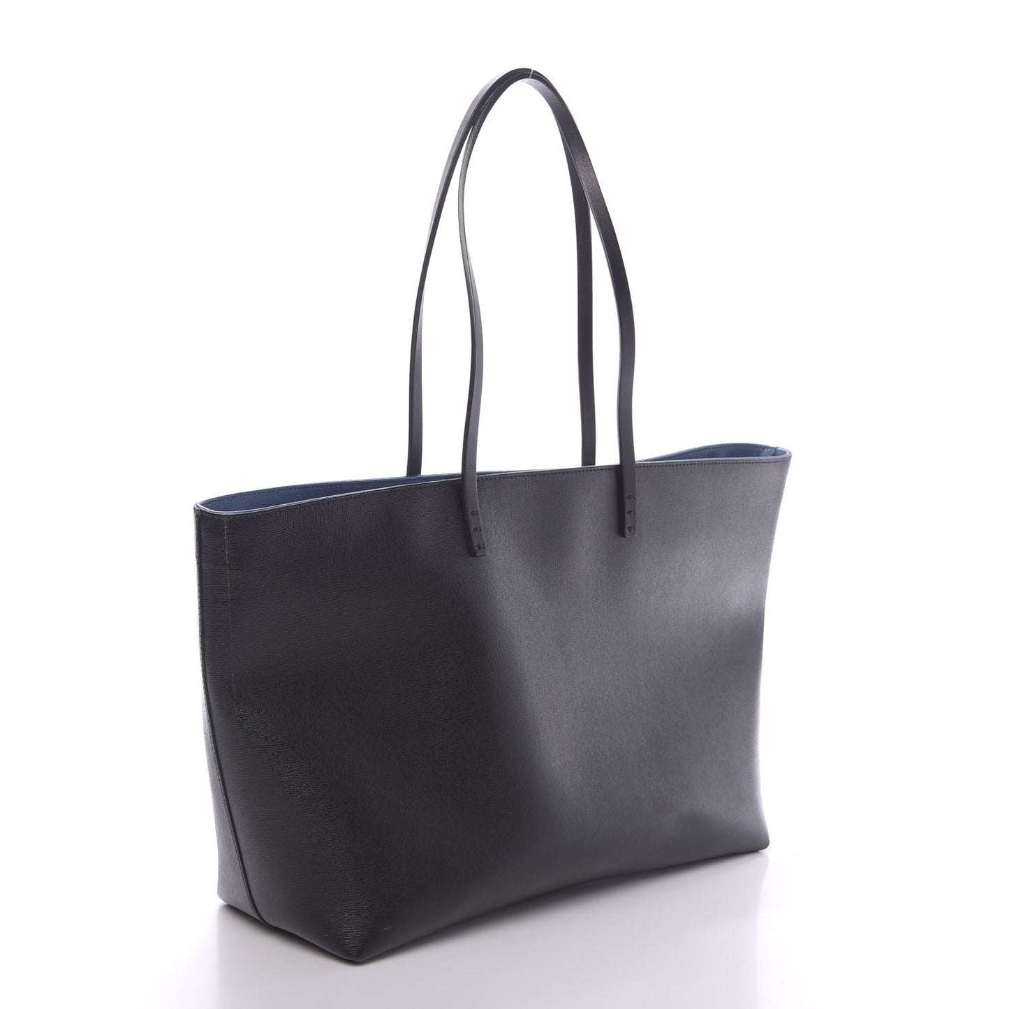 Vitello Elite Cuoio Monster Buggies Medium Roll Tote Black Multicolor Blue Cobalto