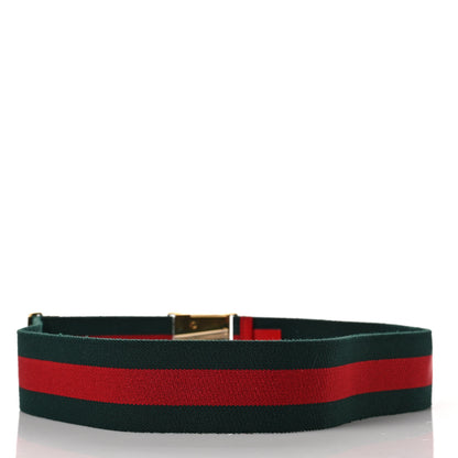Gucci Canvas Web Belt 95 38 Green Red 2 of 3