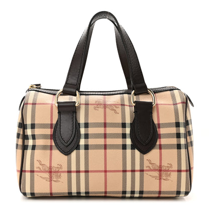 Burberry Haymarket Check Small Chester Bowling Bag Chocolate 1 of 10