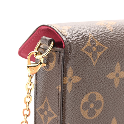 Louis Vuitton Monogram Pochette Felicie Chain Wallet Fuchsia 13 of 14