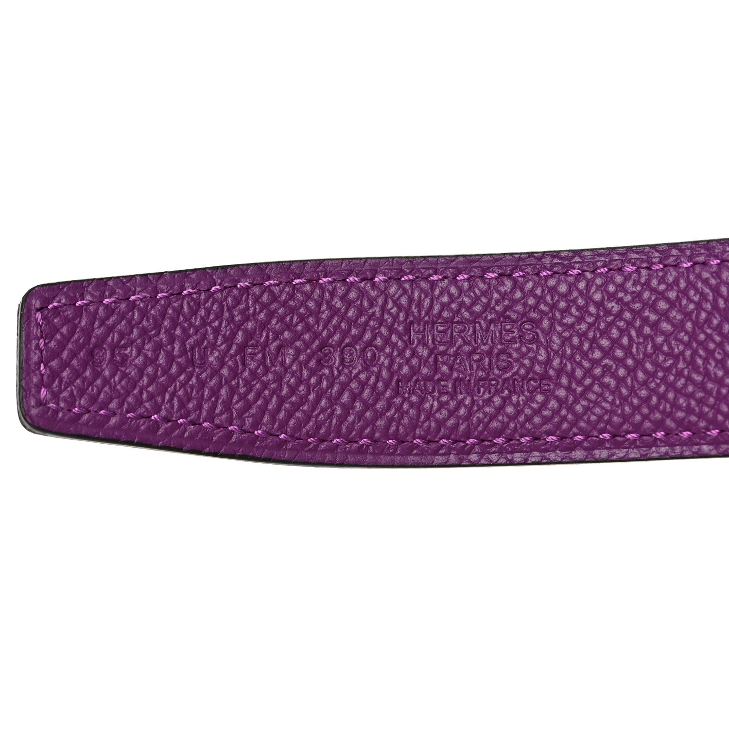 Hermes Epsom Swift 32mm H Belt 90/36 Rose Mexico Anemone 3 of 6
