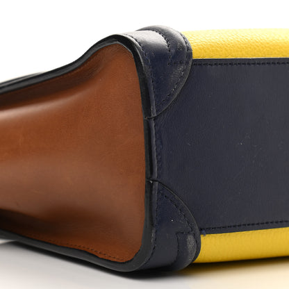 Celine Bullhide Calfskin Suede Tri-color Nano Luggage Multicolor 9 of 17