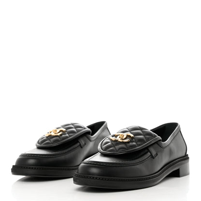 Chanel Lambskin Quilted CC Turnlock Loafers 41 Black 3 of 10