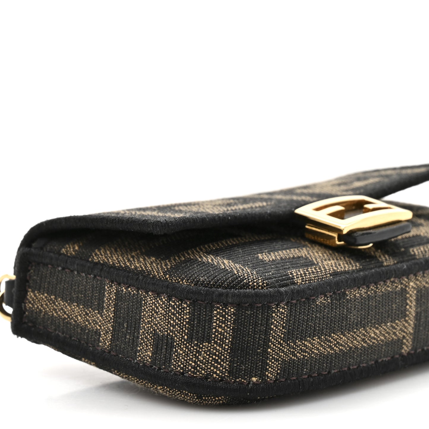 Glazed Fabric FF 1974 Nano Baguette Charm Mogano Panna