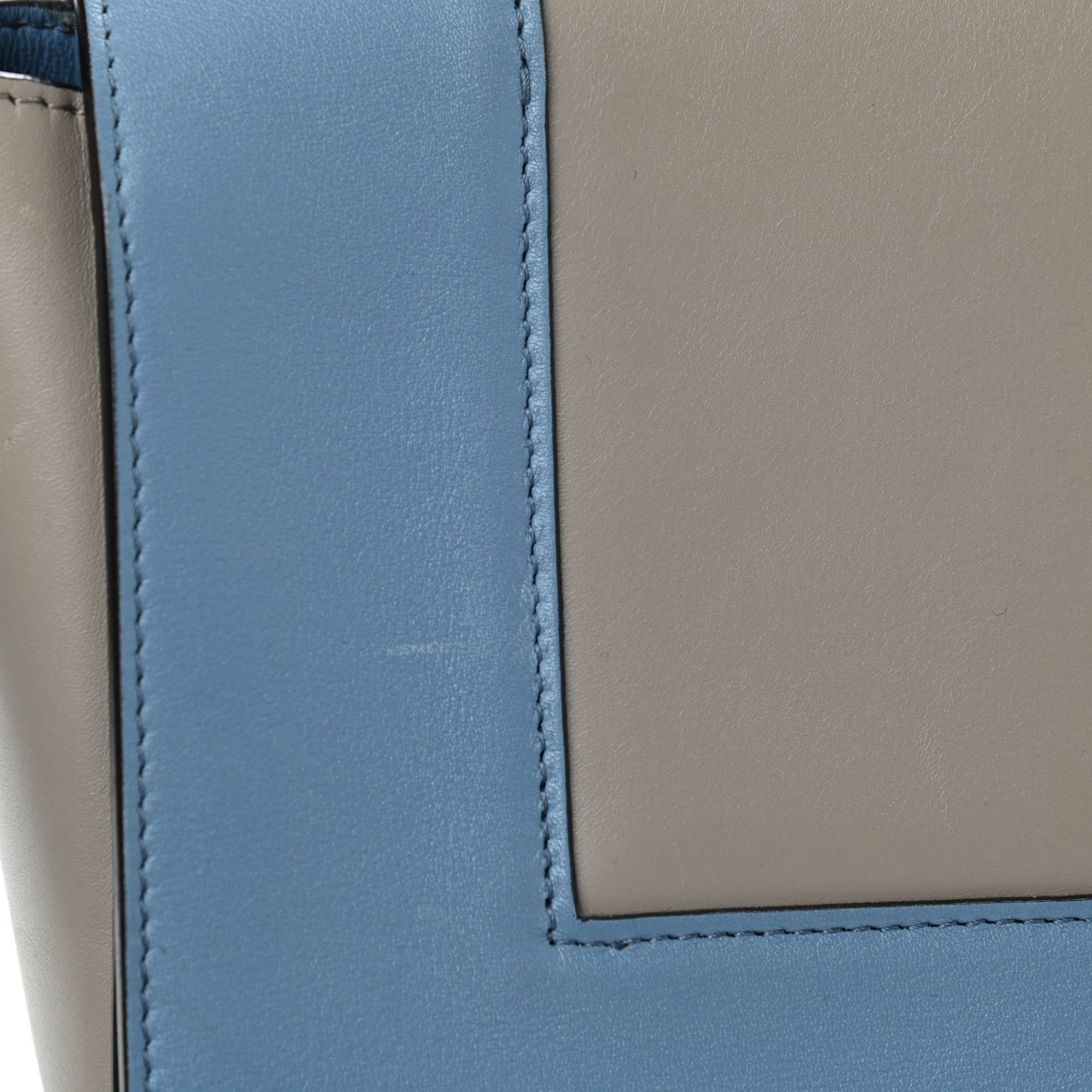 Shiny Smooth Calfskin Medium Frame Shoulder Bag Medium Blue Light Taupe