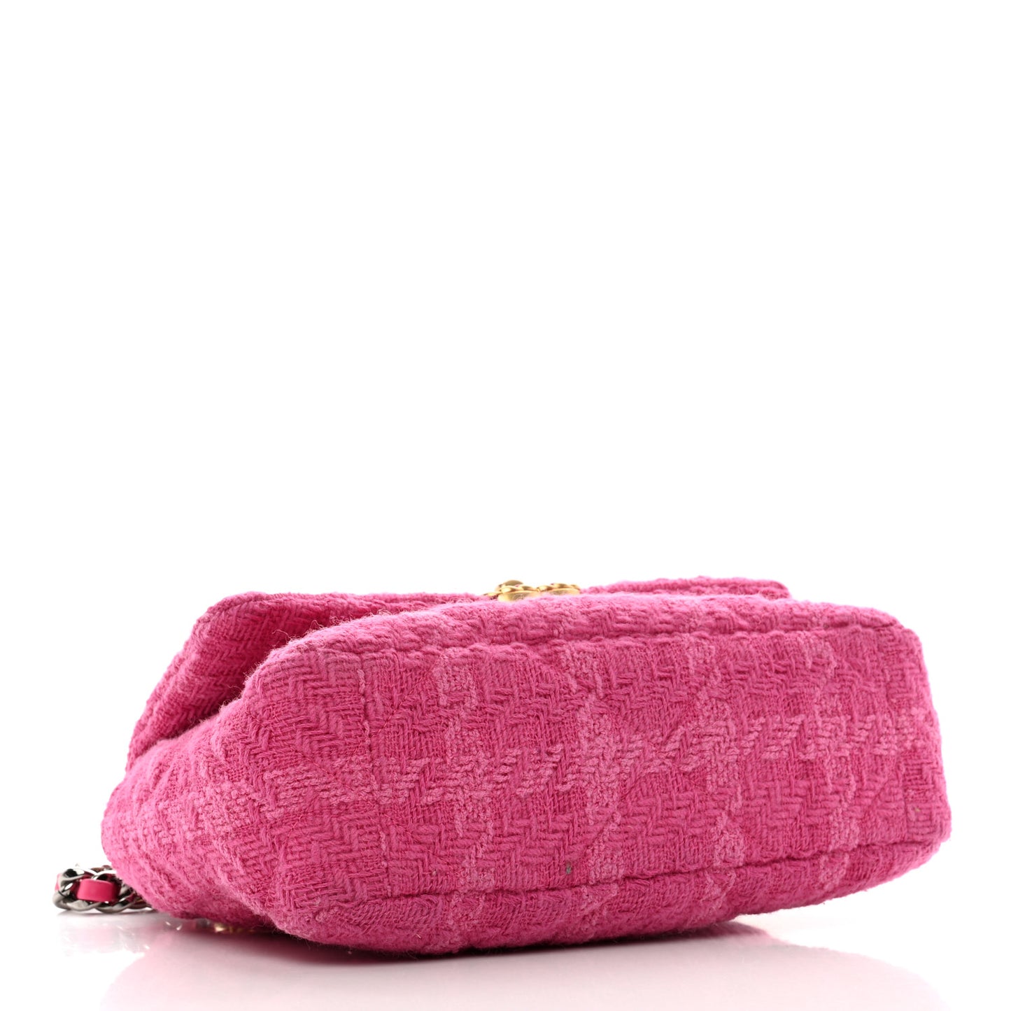 Tweed Quilted Medium Chanel 19 Flap Pink