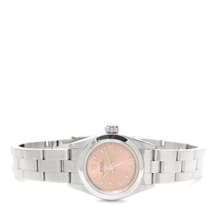 Rolex Stainless Steel 24mm Oyster Perpetual Watch Pink 67180 2 of 5