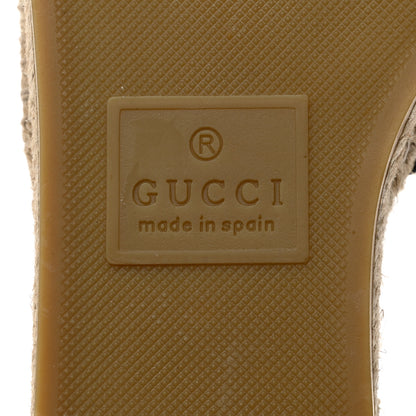 Gucci Nappa Matelasse GG Marmont Espadrille Slide Sandals 37 Black 9 of 10