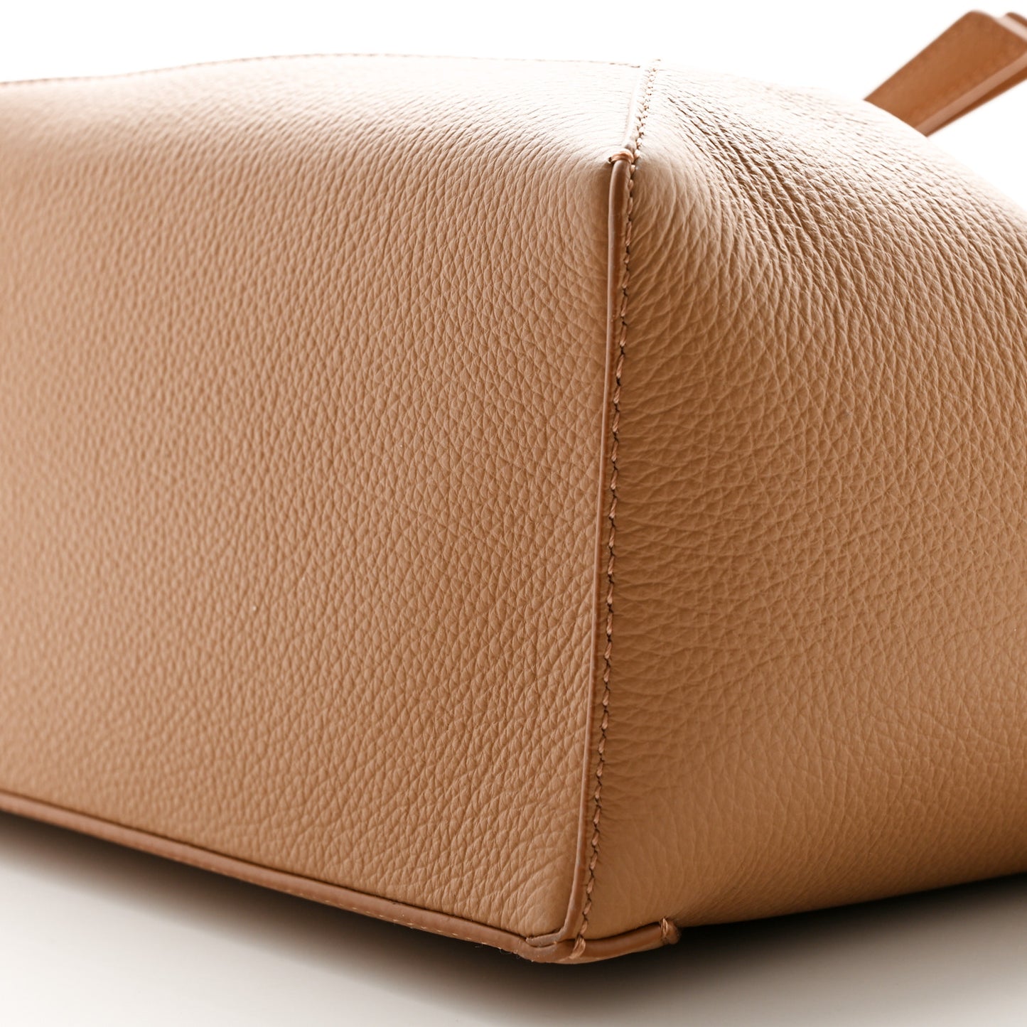 Grained Calfskin Small Puzzle Edge Bag Toffee