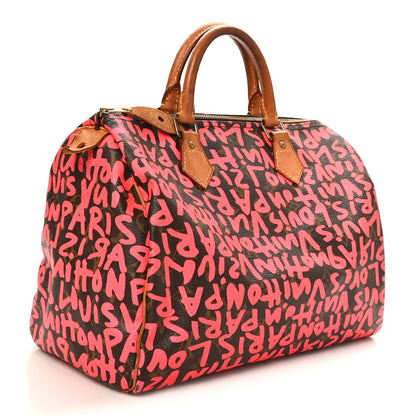 Louis Vuitton Monogram Graffiti Speedy 30 Fuchsia 3 of 11