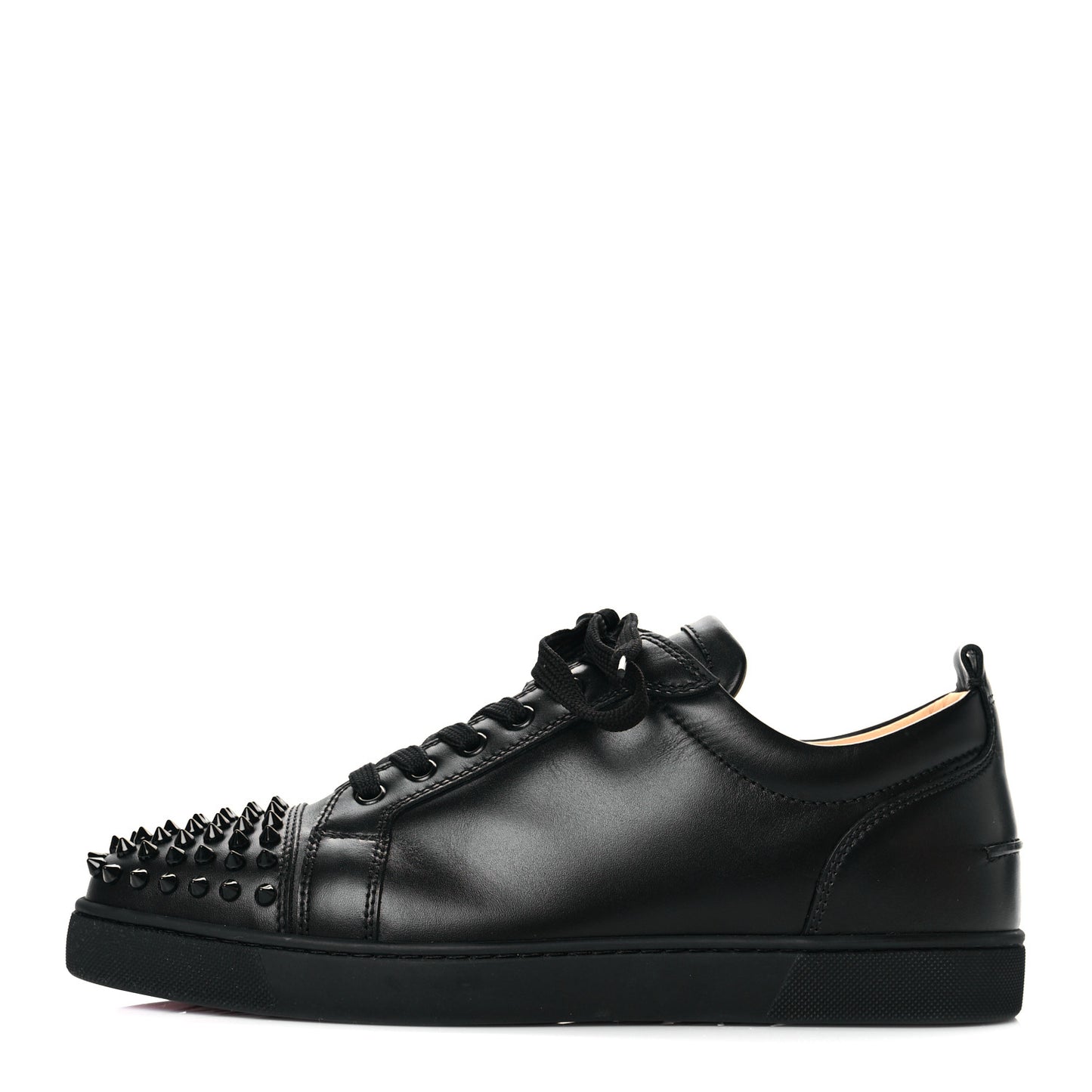 Calfskin Mens Louis Junior Spikes Flat Sneakers 43 Black