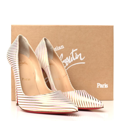 Christian Louboutin Calfskin RayOfLight So Kate 120 Pumps 37.5 Snow Oro 9 of 9