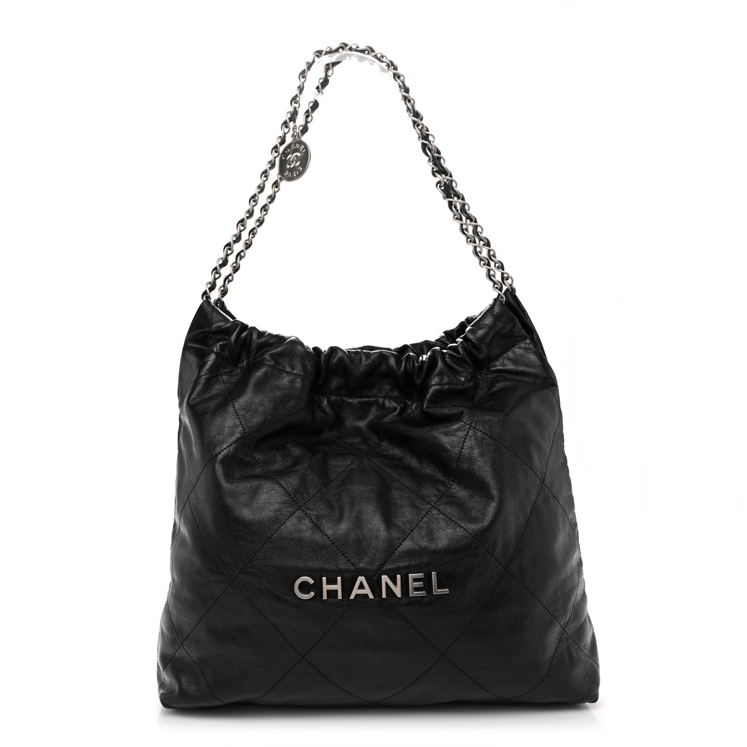Chanel Shiny Calfskin Quilted Chanel 22 Black 1 of 11