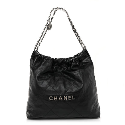 Chanel Shiny Calfskin Quilted Chanel 22 Black 1 of 11