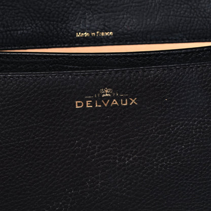 Delvaux Crispy Calfskin Le Mutin MM Saddle Bag Black 6 of 12