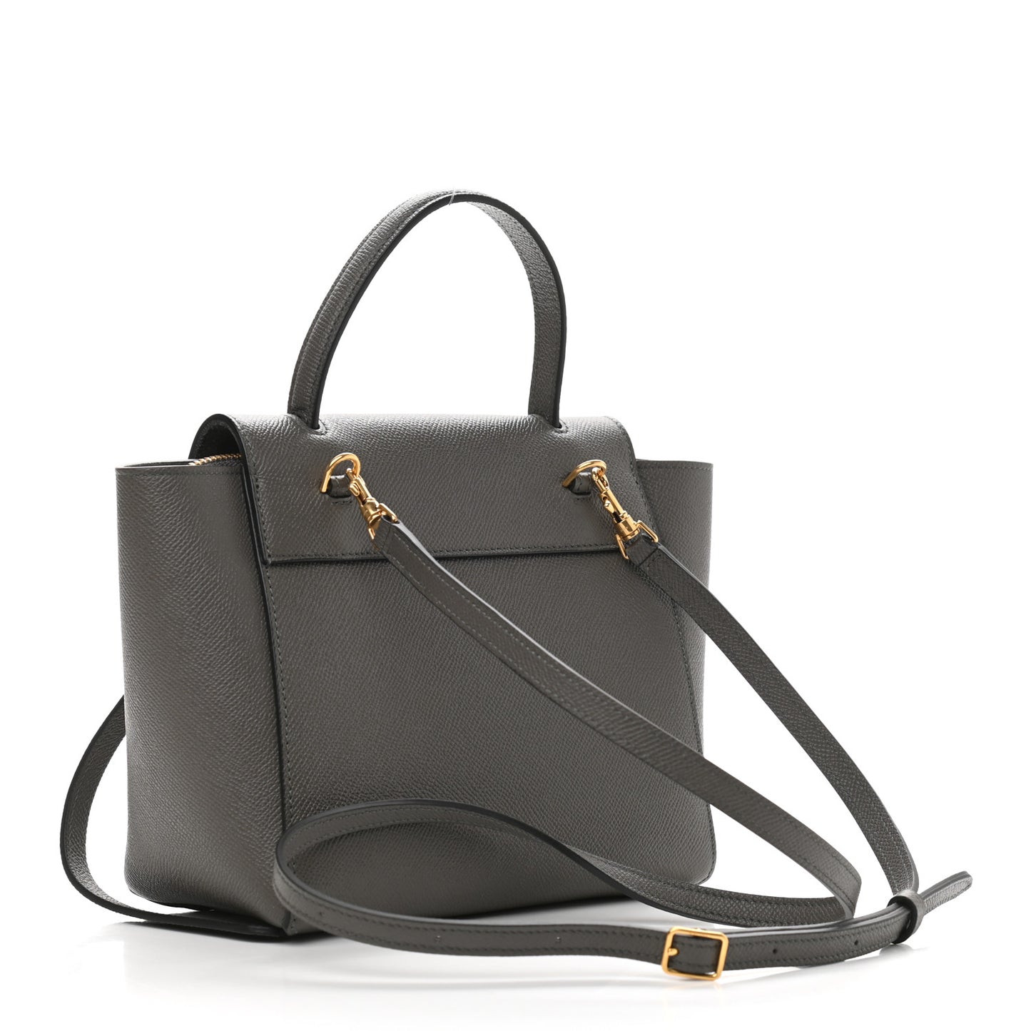 Grained Calfskin Pico Belt Bag Grey