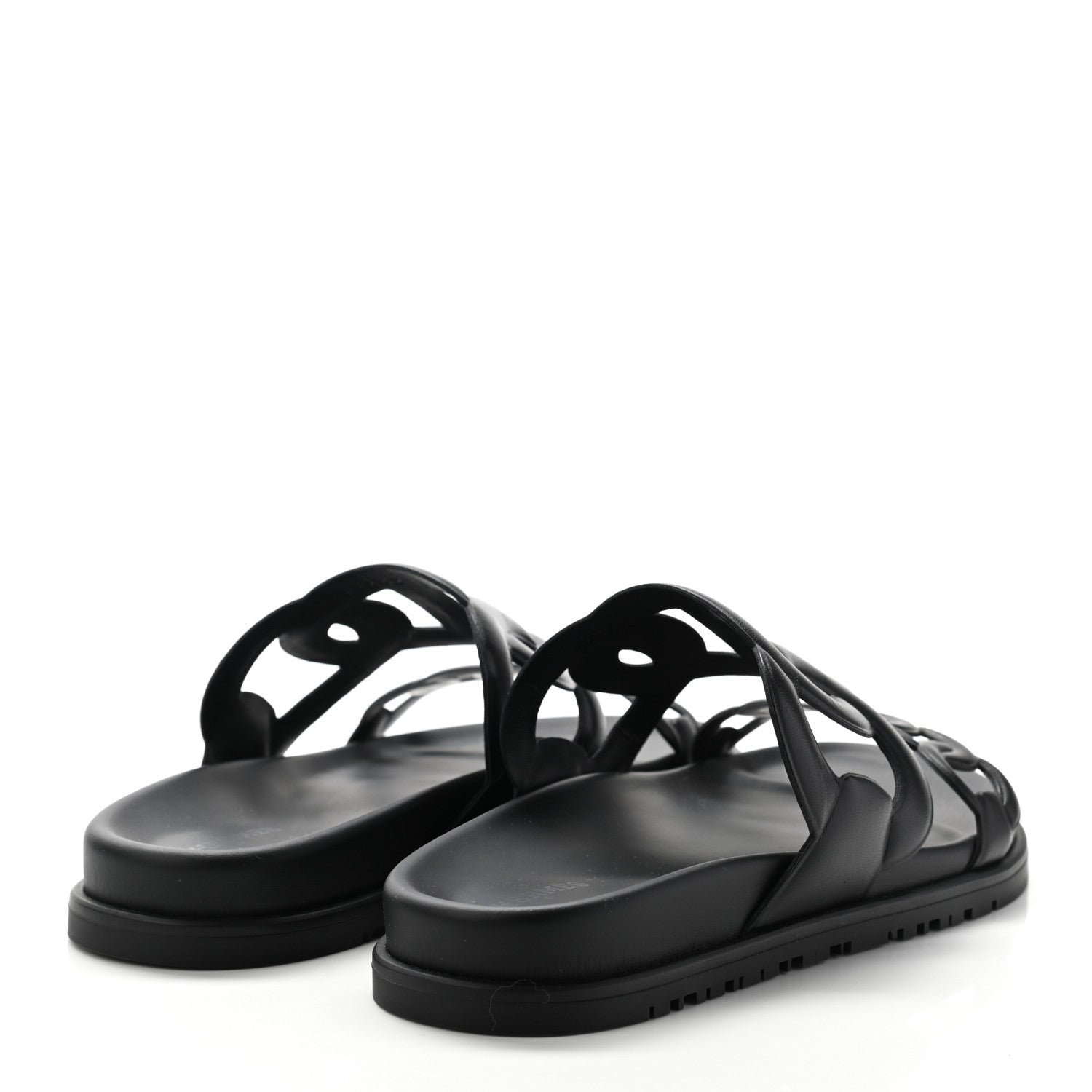 Hermes Nappa Extra Sandals 37 Black 4 of 8