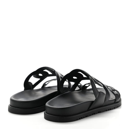 Hermes Nappa Extra Sandals 37 Black 4 of 8
