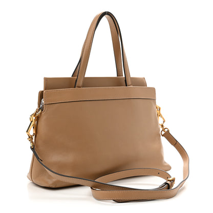 Gucci Lambskin Small Linea Matisse Top Handle Bag Natural Tan 3 of 11