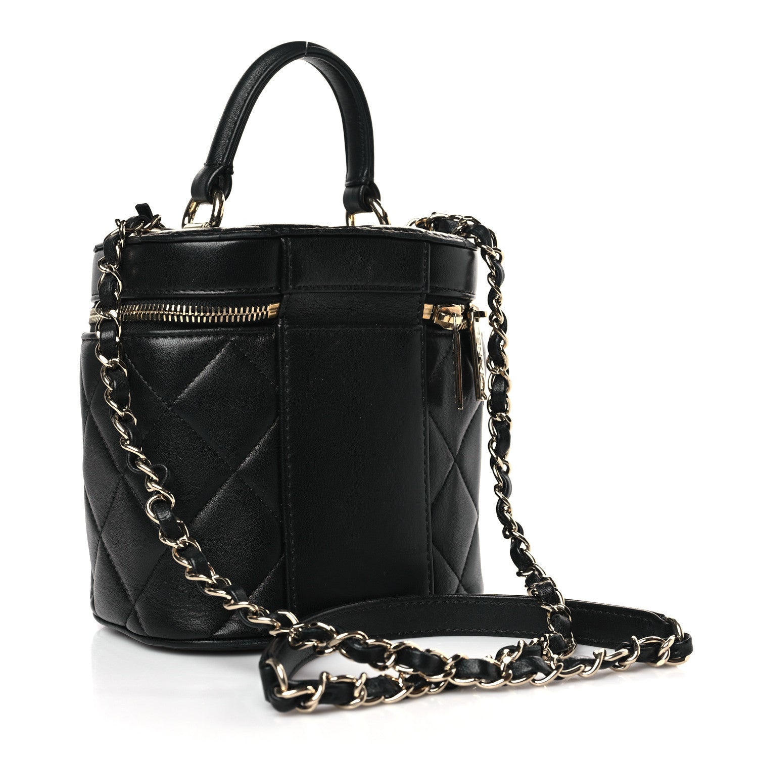 Chanel Lambskin Quilted Trendy Vanity Case Black 3 of 9