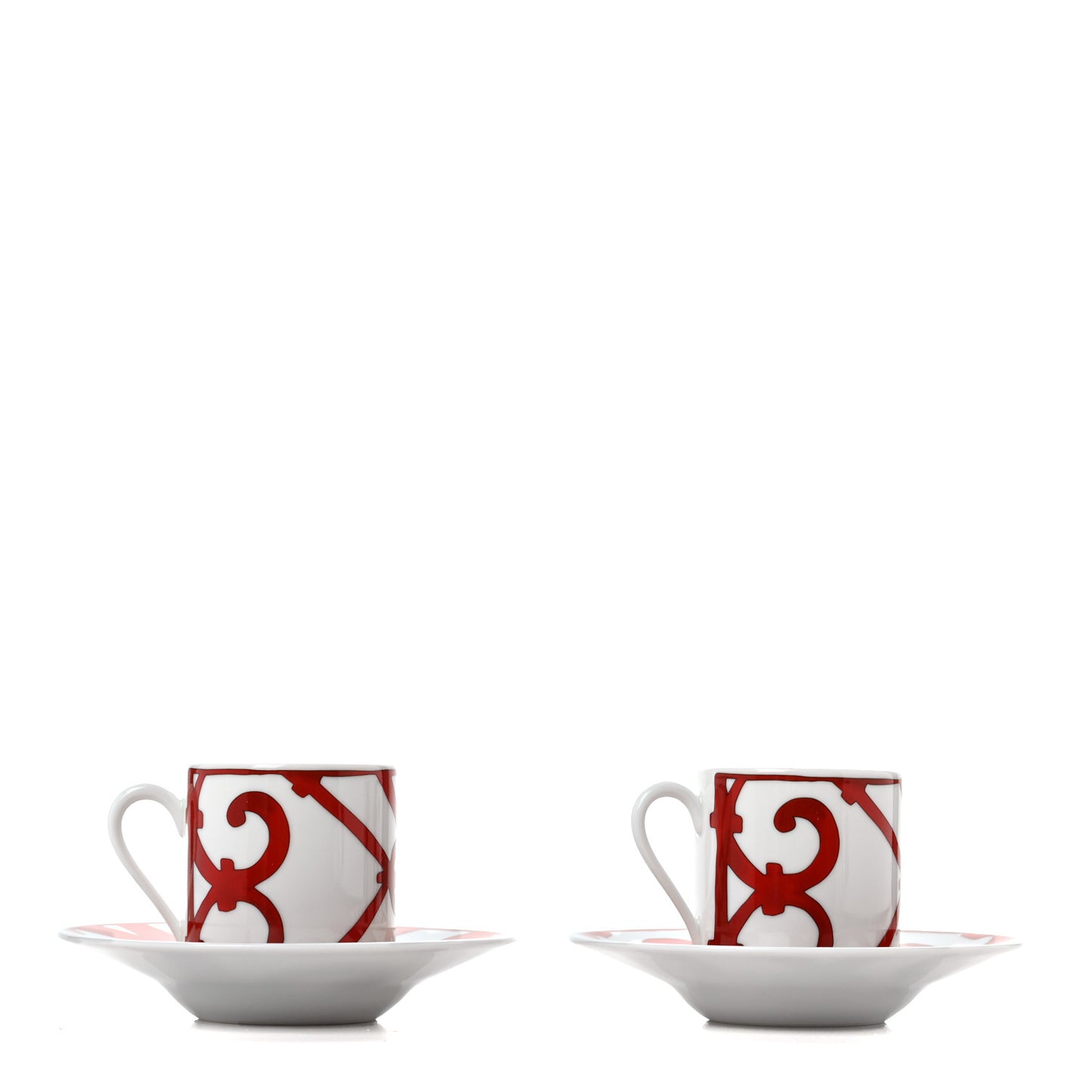 Porcelain Balcon du Guadalquivir Coffee Cup and Saucer Set of 2