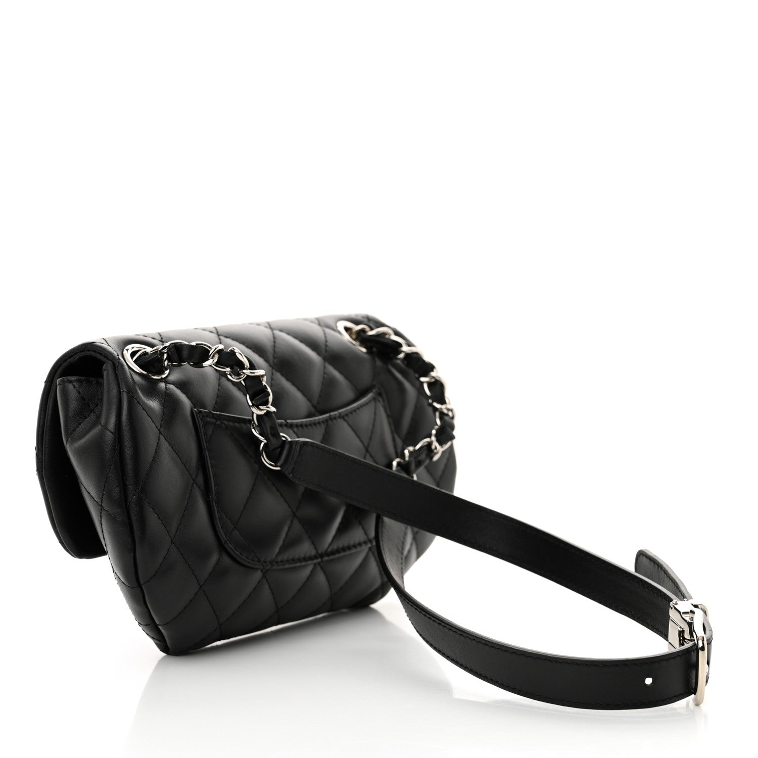 Chanel Calfskin Quilted CC Uniform Flap Belt Bag Black 3 of 11
