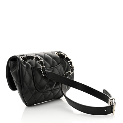 Chanel Calfskin Quilted CC Uniform Flap Belt Bag Black 3 of 11