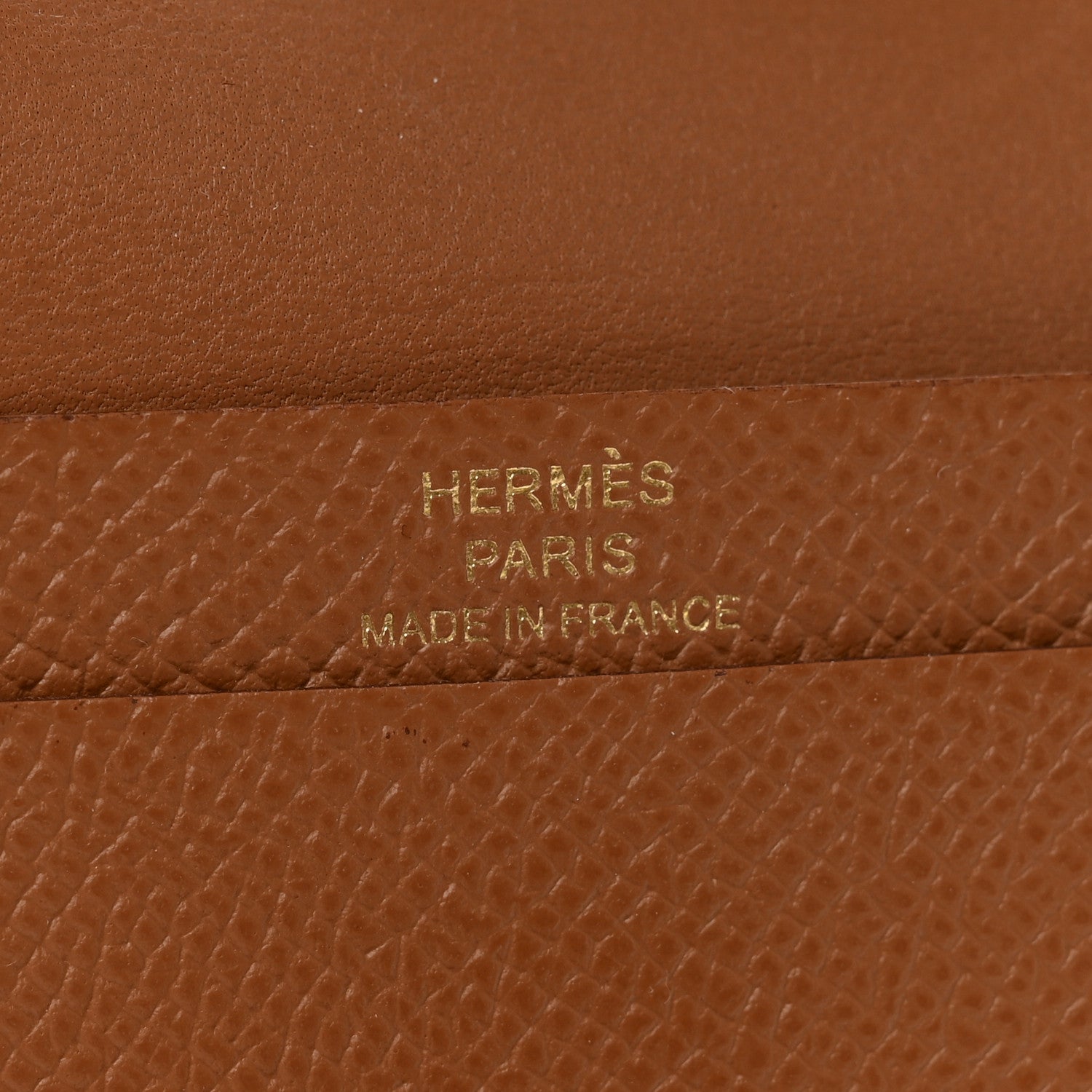 Hermes Epsom Bearn Card Holder Wallet Gold 5 of 6