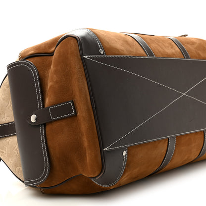Louis Vuitton X NIGO Suede Monogram Keepall Bandouliere 50 Tan 7 of 12